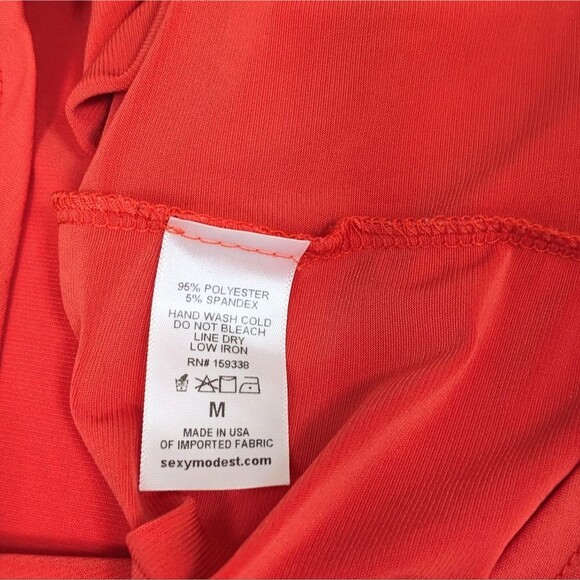 Red Orange Brigette Brianna Blouse M - Picture 7 of 9